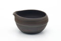 Tezumi — Japanese Katakuchi - Dark Green Nerikomi Handleless Yuzamashi - 205ml — three-quarter view
