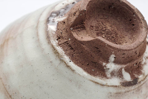 Japanese Matcha Bowl - Beige Pink Gohonte Hagi-yaki Spiraling Chawan - 150ml