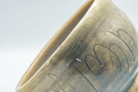 Japanese Matcha Bowl - Grey-Blue Crazed Glazed Chawan - 350ml - Tezumi