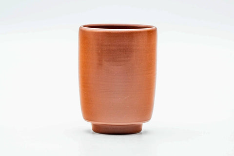 Japanese Teacup - Large Red Shudei Tokoname-yaki Yunomi - 180ml