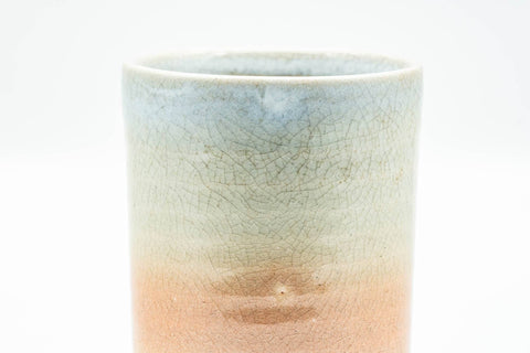 Japanese Teacup - Beige Pink Gohonte Spiraling Hagi-yaki Yunomi - 150ml