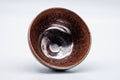 Tezumi — Japanese Matcha Bowl - Dark Red Oil Spot Glazed Chawan - 250ml — three-quarter view