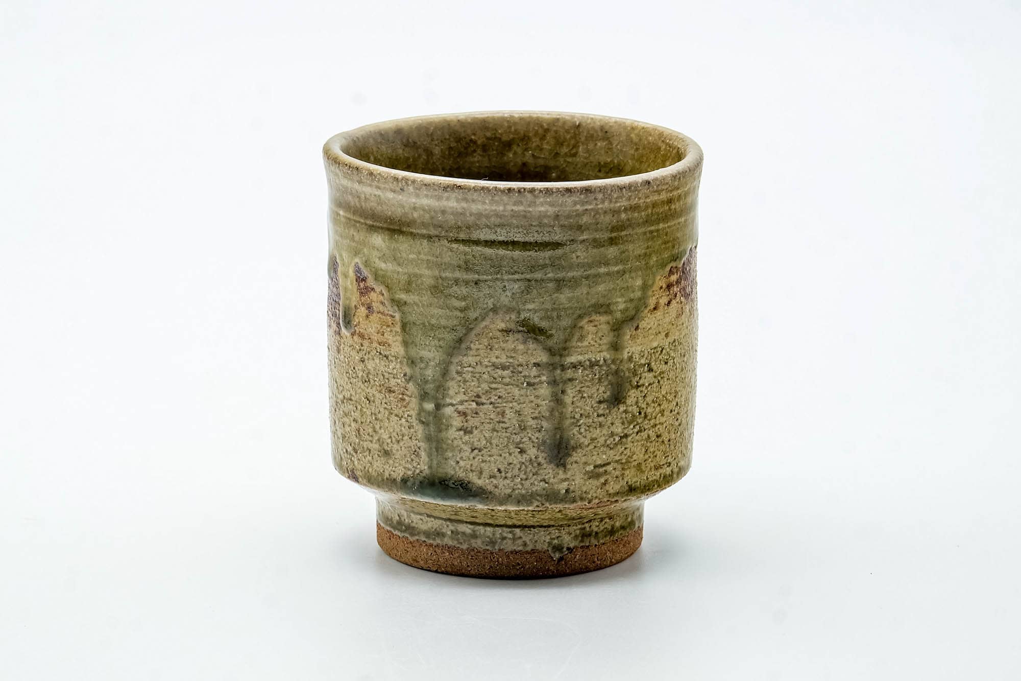 Japanese Teacup - Dark Beige Drip-Glazed Yunomi - 180ml