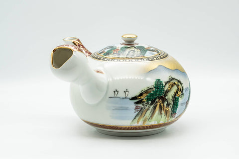 Japanese Kyusu - Golden Mountainous Village Kutani-yaki Debeso Teapot - 450ml - Tezumi