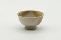 Tezumi — Japanese Teacup - Beige Brown Drip-Glazed Guinomi with Kiribako - 20ml — three-quarter view