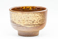 Japanese Teacup - Ash Glazed Shigaraki-yaki Guinomi - 50ml - three-quarter view showing the interior rim