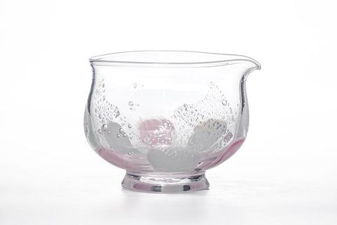 Hana 華 - Pink Glass Spouted Matcha Bowl - 200ml