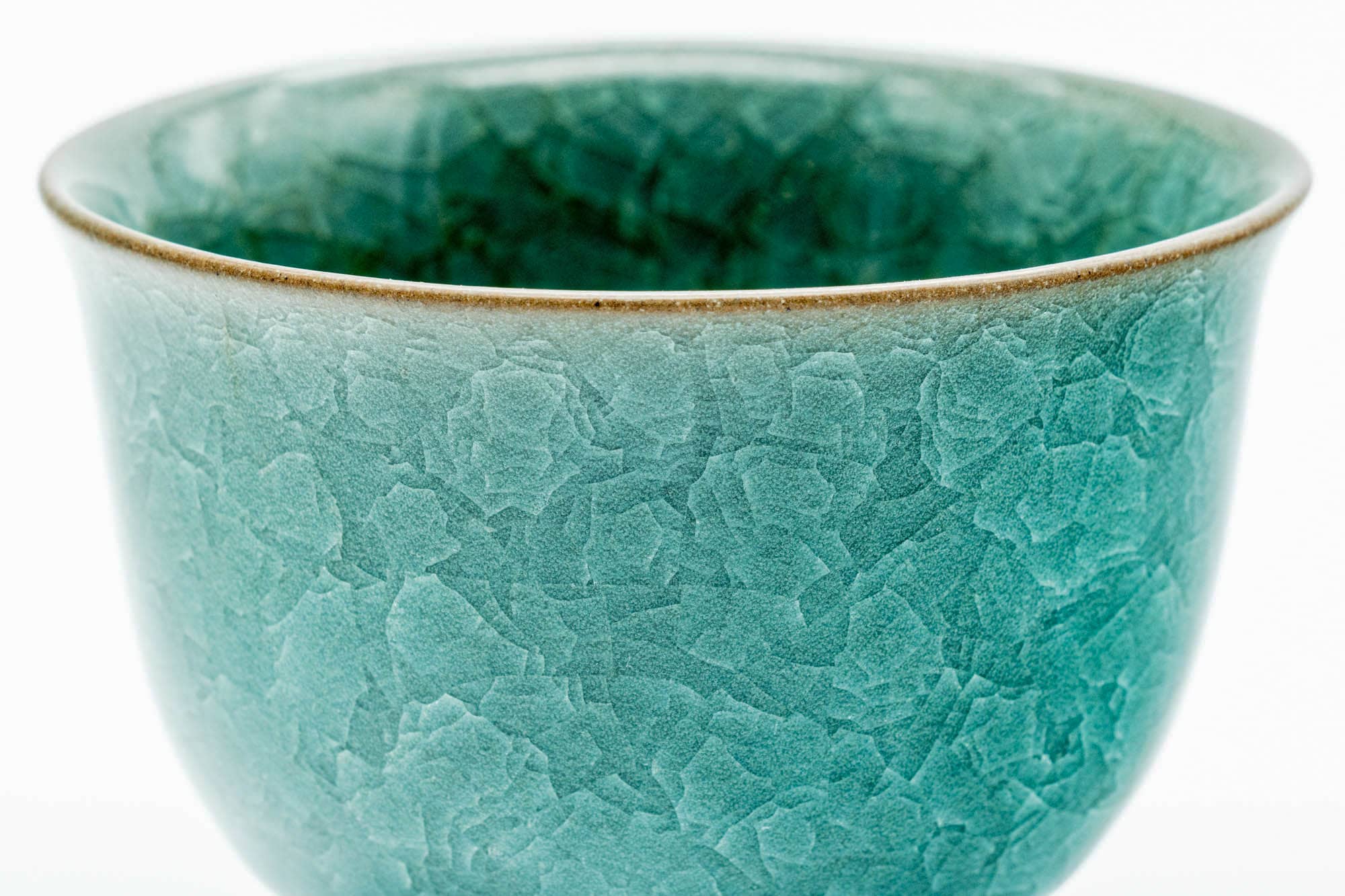Japanese Teacup - Green Celadon Snowflake Glazed Yunomi - 150ml