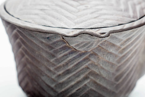 Japanese Houhin - Textured Weathered Banko-yaki Handle-less Mesh Teapot - 150ml