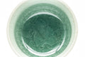 Tezumi — Japanese Teacup - Mint Green Celadon Glazed Yunomi - 130ml — tipped to show the interior