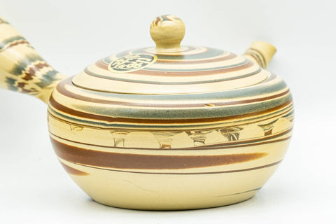 Japanese Kyusu - 伸康 Nobuyasu Nerikomi Tokoname-yaki Teapot - 210ml