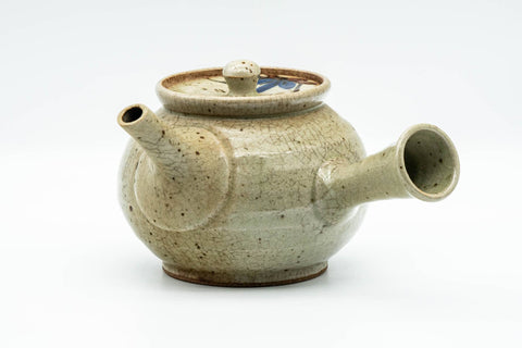 Japanese Kyusu - Blue Floral Karatsu-yaki Do-ake Teapot - 450ml - Tezumi