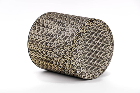 Black Gold Seigaiha Washi Tea Canister - 100g