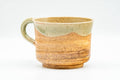 Japanese Teacup - Green Glazed Shigaraki-yaki Ushirode Rear-Handled Yunomi - 150ml - front view