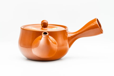 Japanese Kyusu - Classic Red Shudei Tokoname-yaki Mesh Teapot - 370ml