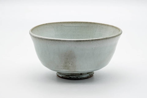 Japanese Matcha Bowl - Milky White Glazed Hantsutsu-gata Chawan - 300ml