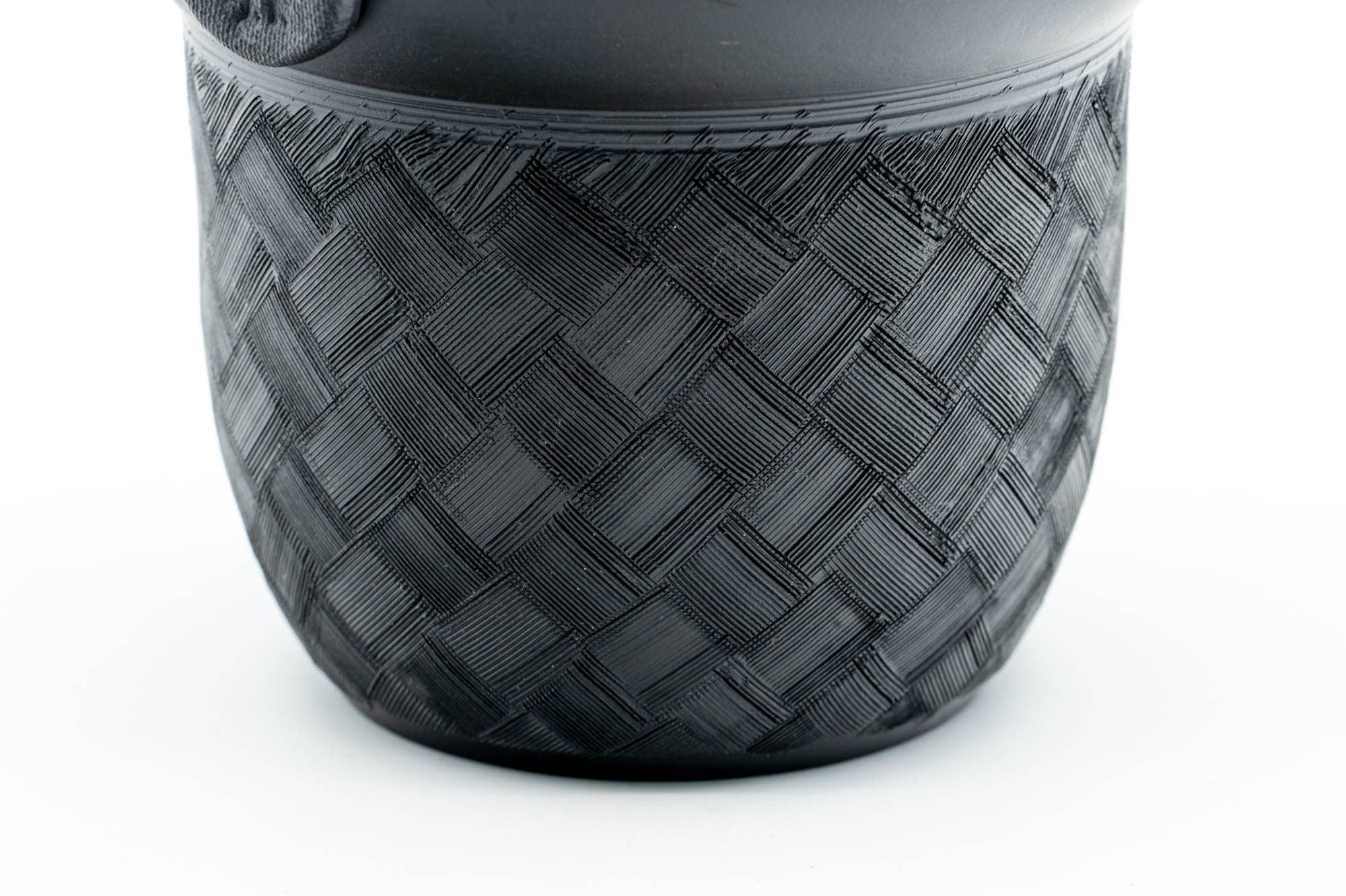 Japanese Chaho - 光風 Kōfu - Black Checkered Kokudei Tokoname-yaki Handle-less Teapot - 200ml