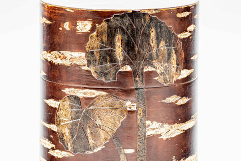 Japanese Chazutsu - Sakura Cherry Bark Ginkgo Leaf Tea Canister - 600ml