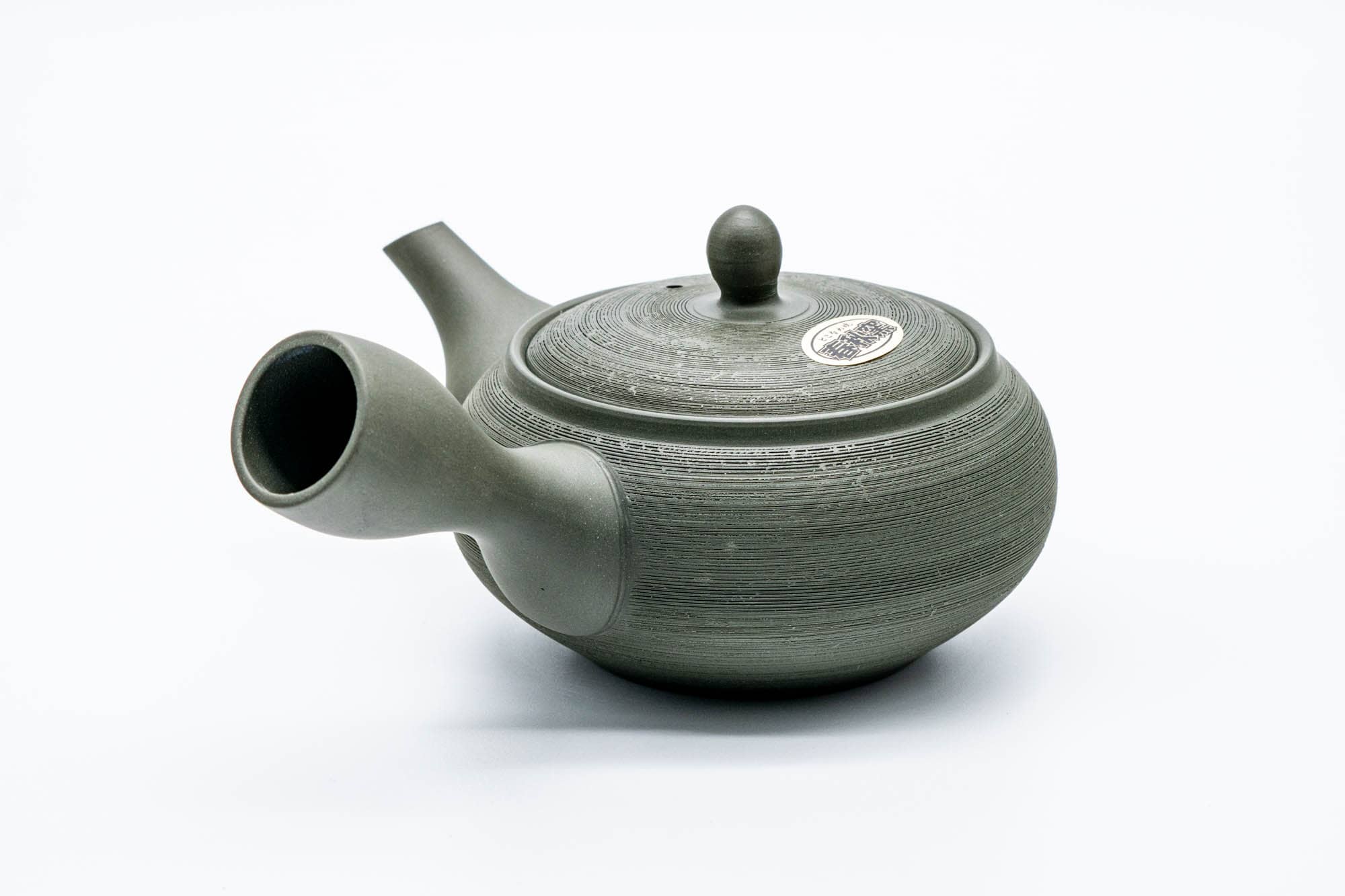 Japanese Kyusu - 春秋 Shunju Kiln - Ryokudei Matsukawa Pine Bark Textured Tokoname-yaki Teapot - 320ml