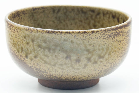 Japanese Matcha Bowl - Ash Green Glazed Shigaraki-yaki Wan-nari Chawan - 200ml