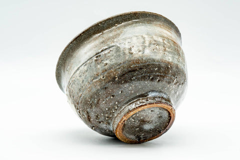 Japanese Matcha Bowl - Grey White Hakeme Glazed Chawan - 250ml