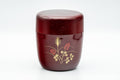 Japanese Chazutsu - Red Floral Tea Plastic Canister - 250ml - Tezumi