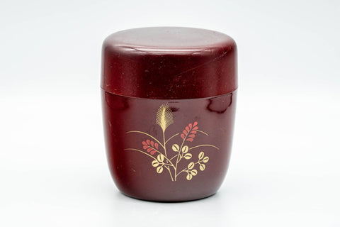 Japanese Chazutsu - Red Floral Tea Plastic Canister - 250ml - Tezumi