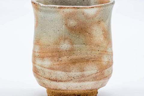 Japanese Teacups - 天鵬山 Tsubaki Kiln - Pair of Gohonte Hagi-yaki Meoto Yunomi