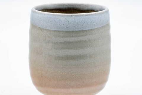 Japanese Teacup - Large Beige White Glazed Hagi-yaki Yunomi - 240ml