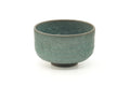 Tezumi — Japanese Matcha Bowl - Teal Snowflake Glazed Hantsutsu-gata Chawan - 410ml — front view from another angle