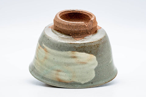 Japanese Matcha Bowl - 五島哲 Satoshi Goto - Grey White Hakeme Gohonte Echizen-yaki Chawan - 250ml