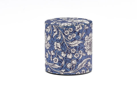Blue White Floral Florentine Metal Tea Canister - 100g