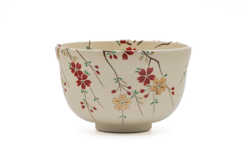 Shidarezakura Weeping Cherry Blossoms Kyo-yaki Chawan