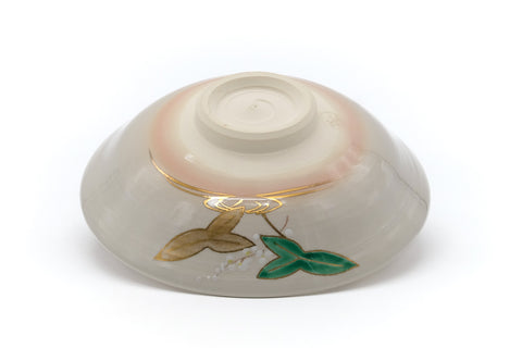 Japanese Matcha Bowl - Green Gold Kyo Summer Chawan - 100ml