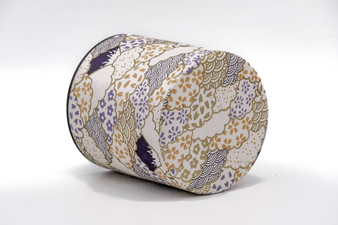 Mt. Fuji Floral Clouds Washi Tea Canister - 100g