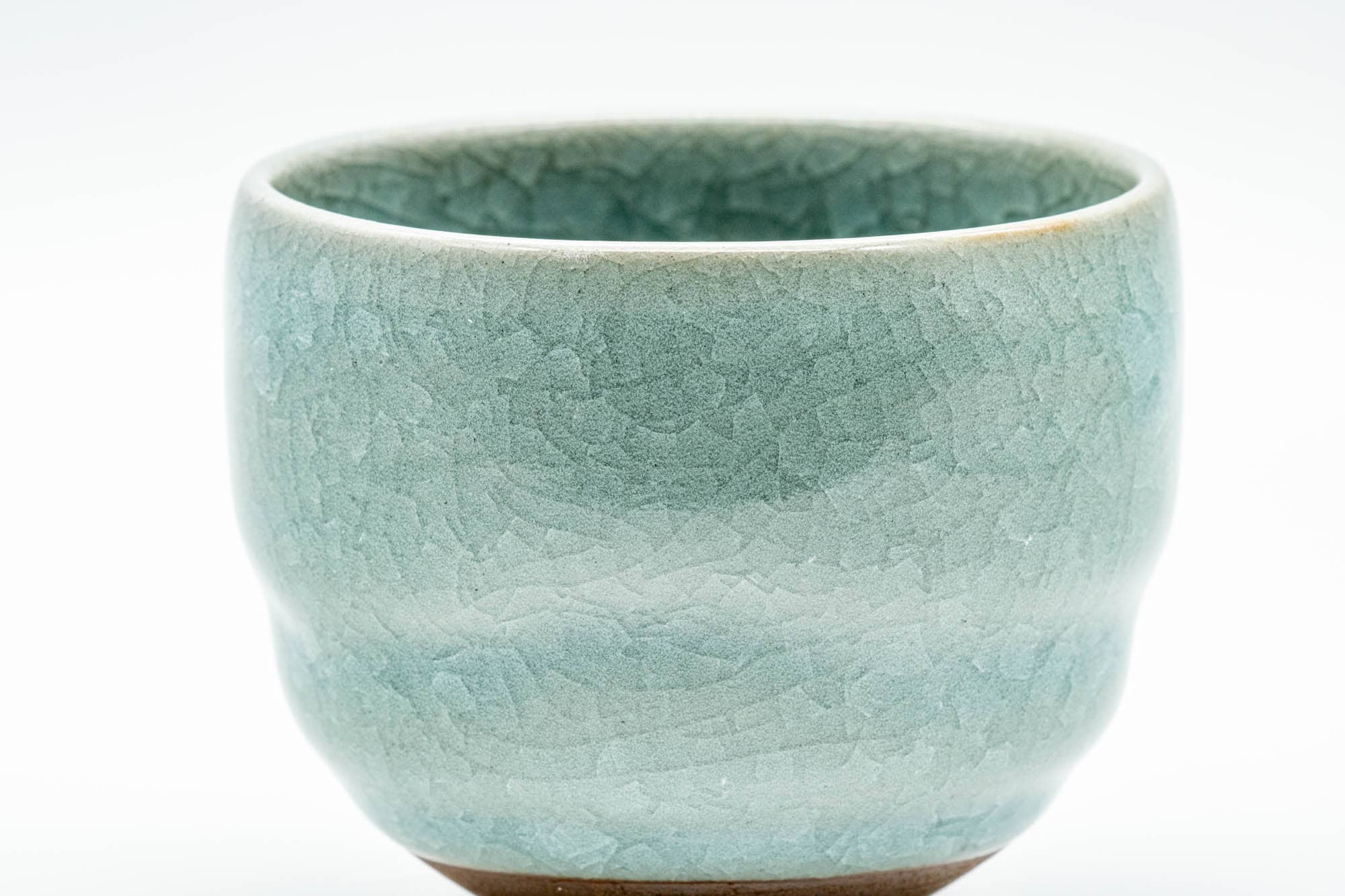 Japanese Teacup - Emerald Green Celadon Snowflake Glazed Yunomi - 220ml