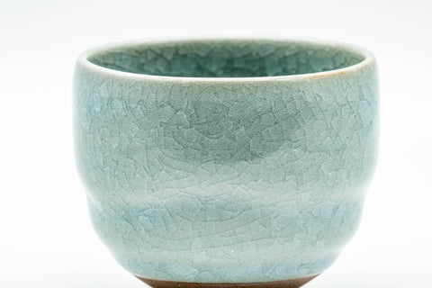 Japanese Teacup - Emerald Green Celadon Snowflake Glazed Yunomi - 220ml
