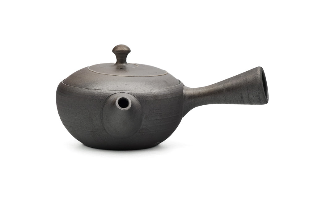 Japanese Kyusu - 澤田朋大 Sawada Tomohiro - Spiraling Metallic Tokoname Teapot - 240ml