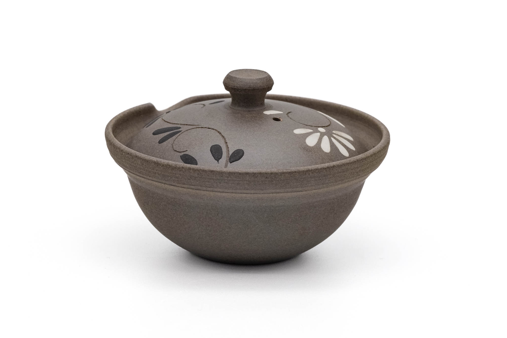 Japanese Chaho - 都築豊 Tsuzuki Yutaka - Floral Yakishime Shiboridashi-style Teapot - 80ml