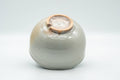 Tezumi — Japanese Matcha Bowl - Beige Grey Glazed Wan-nari Chawan - 350ml — top-down view of the interior