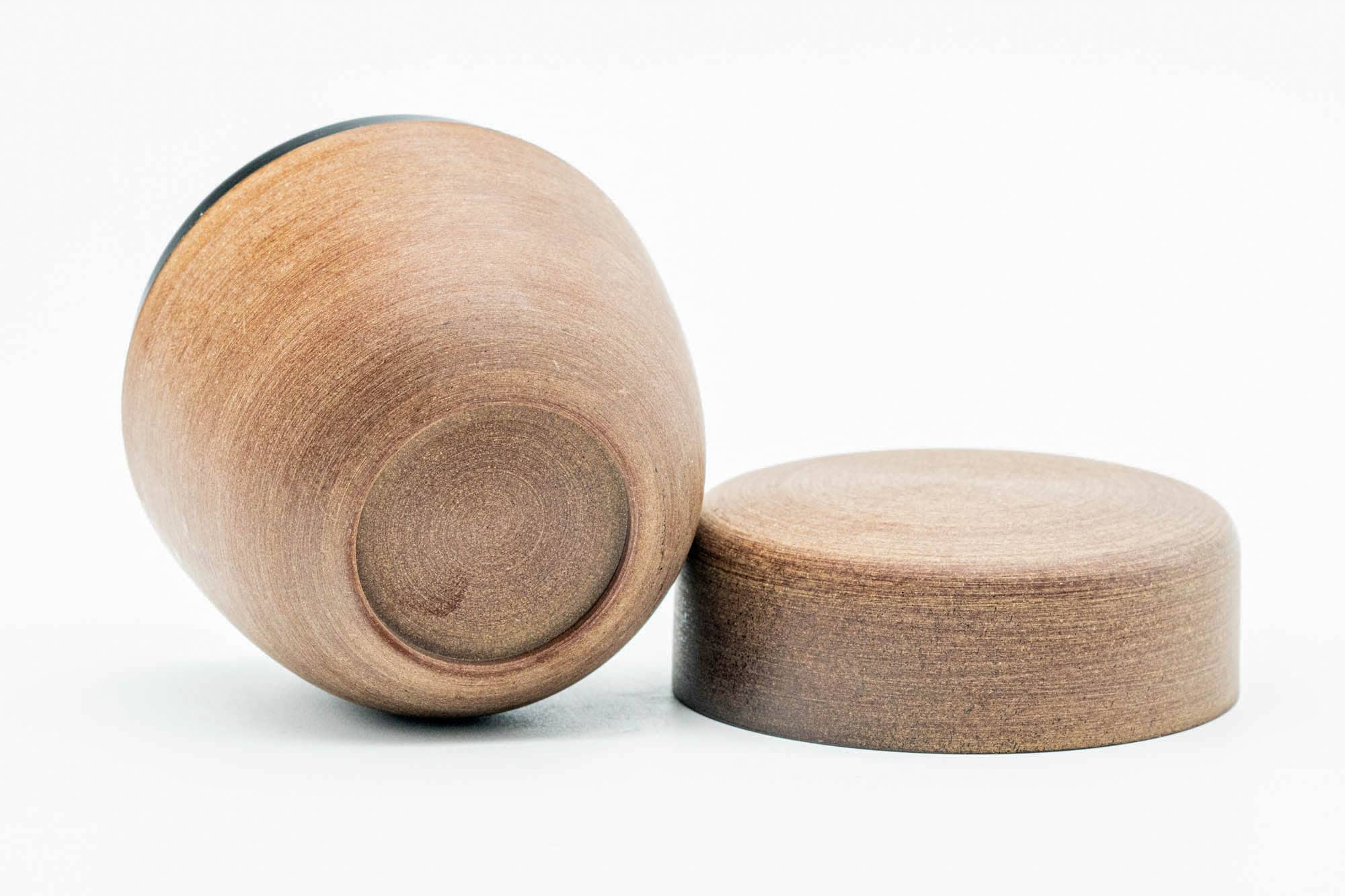 Japanese Natsume - Black Urushi Lacquer Interior - Wooden Exterior - Matcha Tea Caddy - 100ml