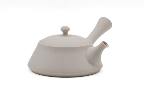 Trapezoidal White Tokoname Teapot - 200ml