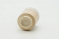 Tezumi — Japanese Teacup - Beige White Drip-Glazed Hagi-yaki Yunomi - 160ml — top-down view of the interior