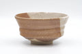 Tezumi — Japanese Matcha Bowl - Floral Beige White Glazed Chawan  - 300ml — front view from another angle