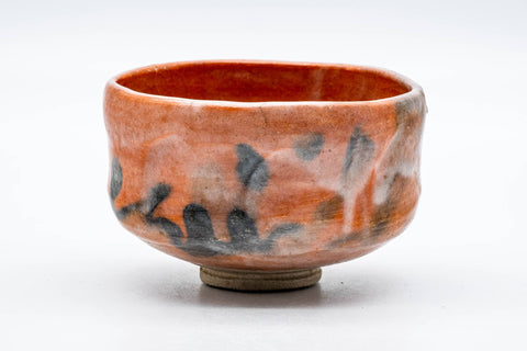 Japanese Matcha Bowl - 楽入窯 Rakunyu Kiln - Black Red Glazed Aka-raku Chawan - 400ml