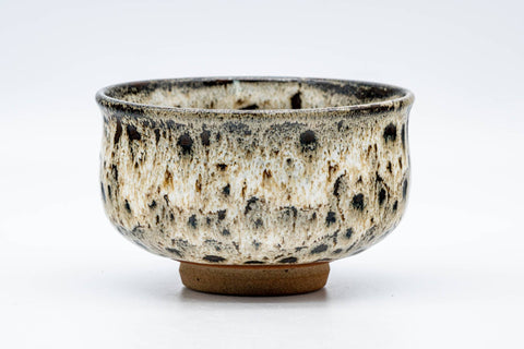Japanese Matcha Bowl - Black Yellow Hare's Fur Glazed Chawan - 250ml