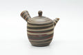 Tezumi — Japanese Kyusu - Green Red White Nerikomi Tokoname Teapot - 310ml — top-down view of the lid