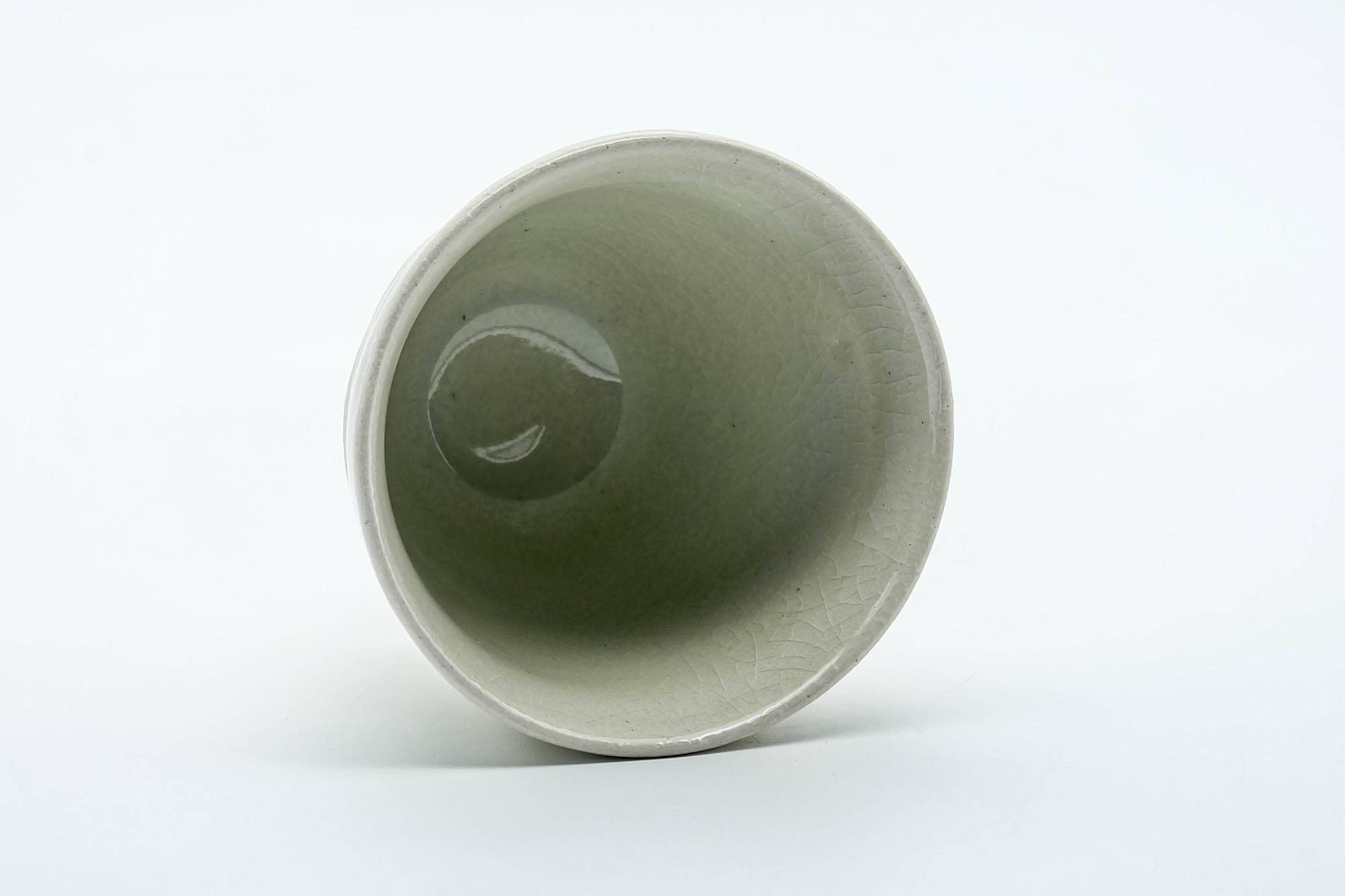 Japanese Teacup - Crazed Celadon Glazed Wabi-Sabi Yunomi - 100ml