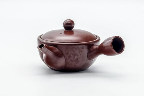 Japanese Kyusu - Purple Floral Banko-yaki Nozomi Mesh Teapot - 220ml