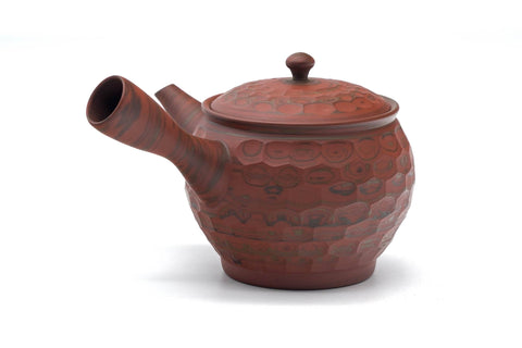 Faceted Red Nerikomi Tokoname Teapot - 450ml